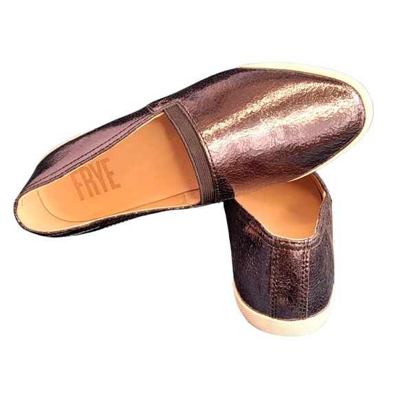 Frye Women’s Black Slip-On Loafer Flats Genuine Leather Size 7M NWOT - Picture 2 of 8